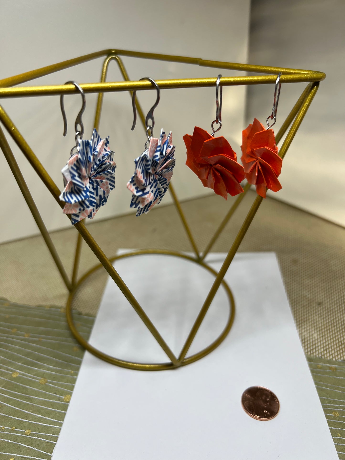 Origami Dahlia earrings