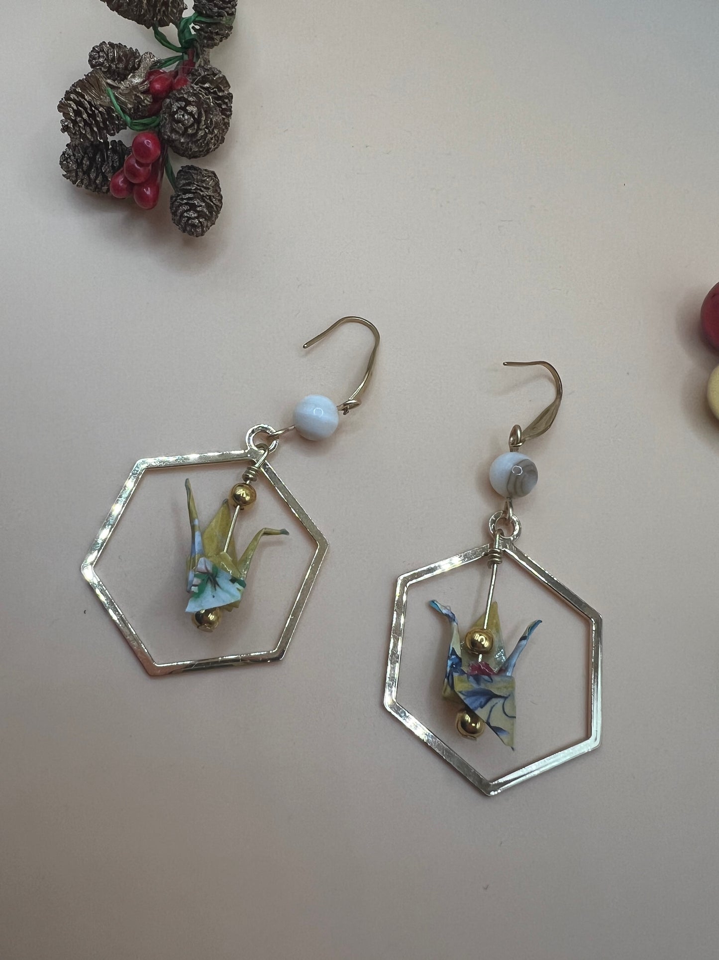 Origami Crane Earrings